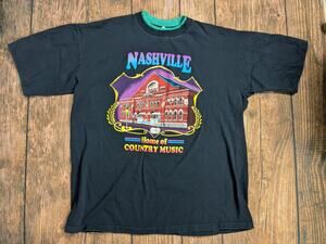 Nashville Country Music Ryman Auditorium Graphic Vintage T Shirt Belton Size XL